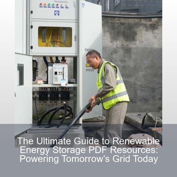 The Ultimate Guide to Renewable Energy Storage PDF Resources: Powering Tomorrow’s Grid Today